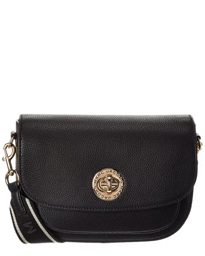 Marc Jacobs Leather Saddle Bag In Black