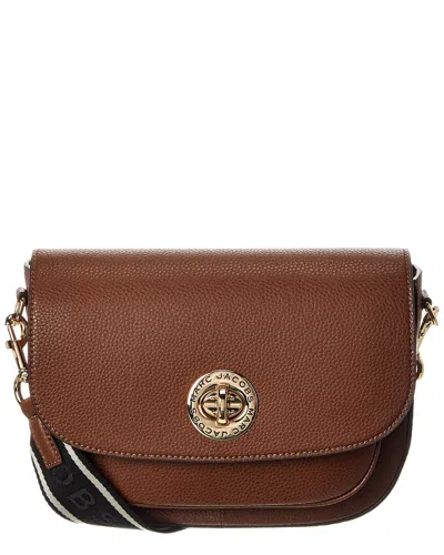 Marc Jacobs Leather Saddle Bag In Brown