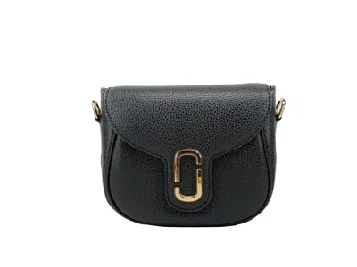 Marc Jacobs Leather Saddle Crossbody Bag In Black
