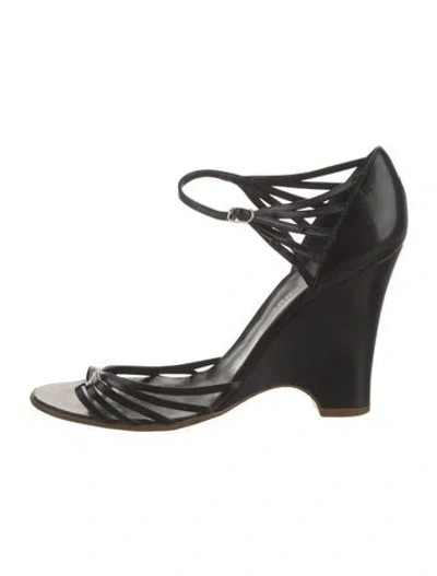 Pre-owned Marc Jacobs Leather Sandals In Black