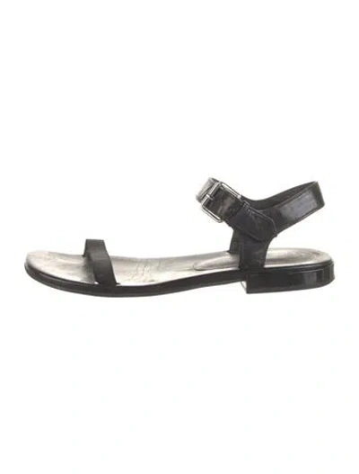 Pre-owned Marc Jacobs Leather Sandals In Black