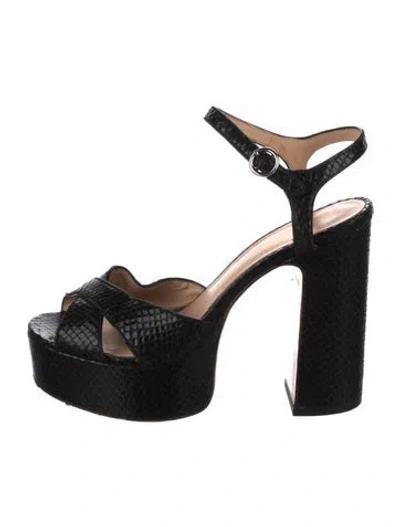Pre-owned Marc Jacobs Leather Sandals In Black