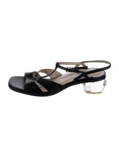 Pre-owned Marc Jacobs Leather Sandals In Black