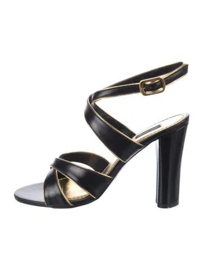 Pre-owned Marc Jacobs Leather Sandals In Black