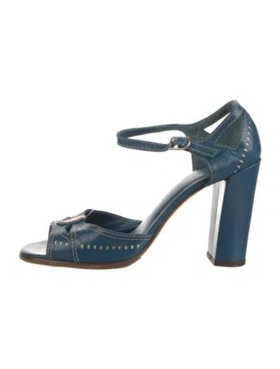 Pre-owned Marc Jacobs Leather Sandals In Blue