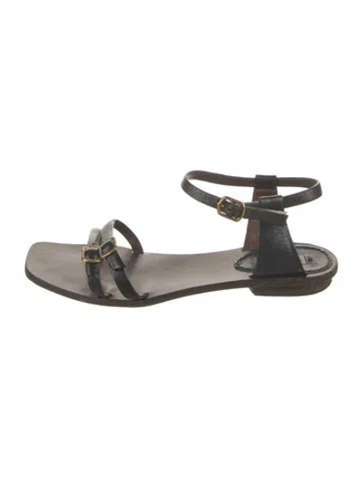 Pre-owned Marc Jacobs Leather Sandals In Brown
