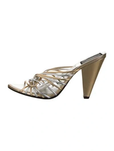 Pre-owned Marc Jacobs Leather Sandals In Gold