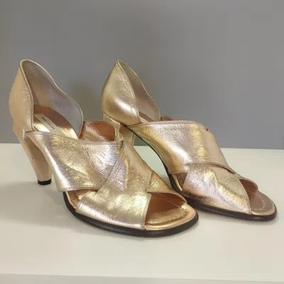 Pre-owned Marc Jacobs Leather Sandals It 38.5 In Gray