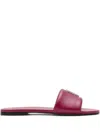 Marc Jacobs Logo Flat Sandals In Pink