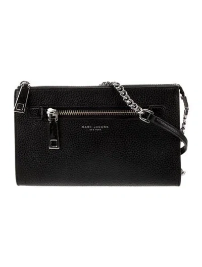 Pre-owned Marc Jacobs Leather Shoulder Bag In Black