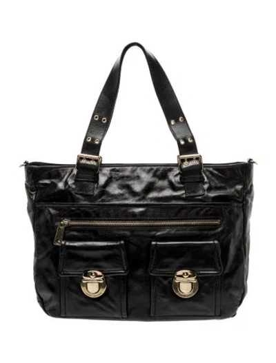 Pre-owned Marc Jacobs Leather Shoulder Bag In Black