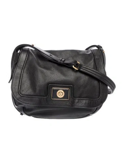 Pre-owned Marc Jacobs Leather Shoulder Bag In Black