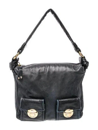 Pre-owned Marc Jacobs Leather Shoulder Bag In Black
