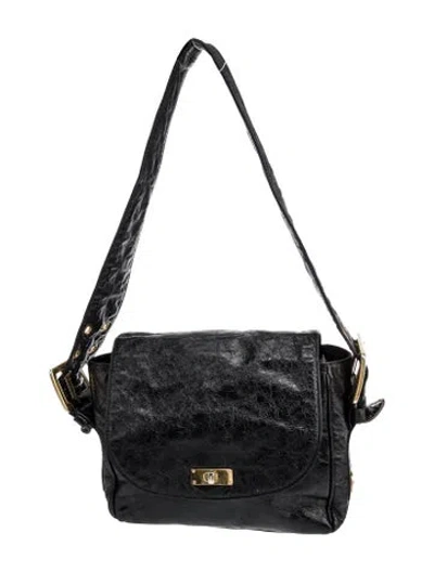 Pre-owned Marc Jacobs Leather Shoulder Bag In Black