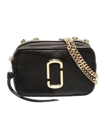 Pre-owned Marc Jacobs Leather Shoulder Bag In Black