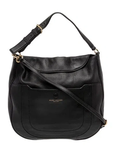 Pre-owned Marc Jacobs Leather Shoulder Bag In Black