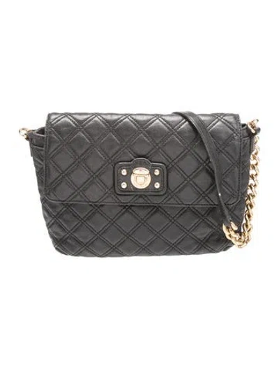Pre-owned Marc Jacobs Leather Shoulder Bag In Black