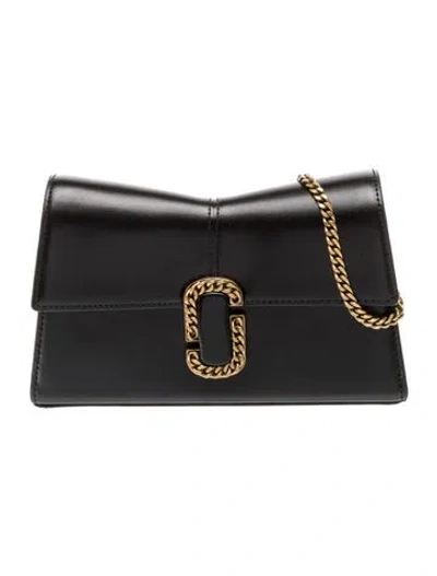 Pre-owned Marc Jacobs Leather Shoulder Bag In Black