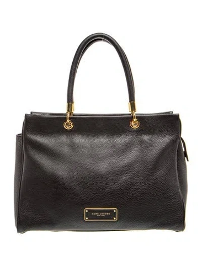 Pre-owned Marc Jacobs Leather Shoulder Bag In Black