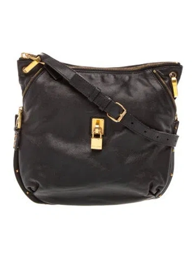 Pre-owned Marc Jacobs Leather Shoulder Bag In Black