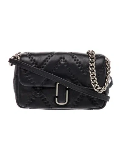 Pre-owned Marc Jacobs Leather Shoulder Bag In Black