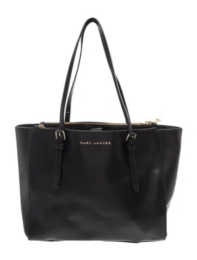 Pre-owned Marc Jacobs Leather Shoulder Bag In Black