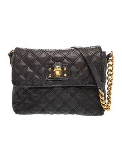 Pre-owned Marc Jacobs Leather Shoulder Bag In Black