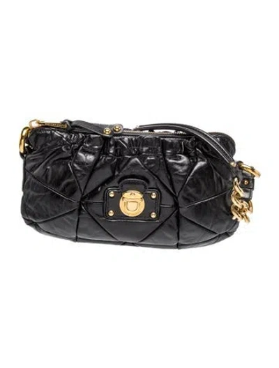 Pre-owned Marc Jacobs Leather Shoulder Bag In Black