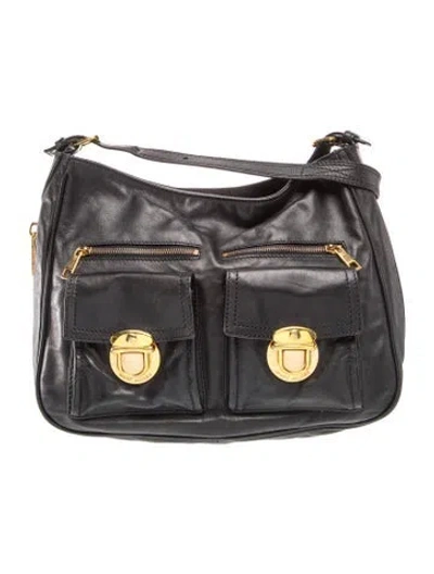 Pre-owned Marc Jacobs Leather Shoulder Bag In Black