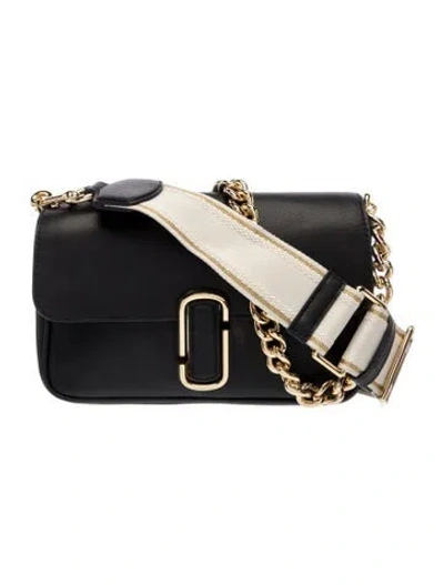 Pre-owned Marc Jacobs Leather Shoulder Bag In Black