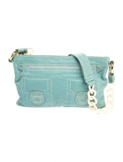 Pre-owned Marc Jacobs Leather Shoulder Bag In Blue