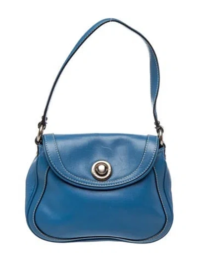 Pre-owned Marc Jacobs Leather Shoulder Bag In Blue