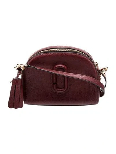 Pre-owned Marc Jacobs Leather Shoulder Bag In Burgundy