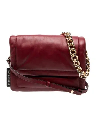 Pre-owned Marc Jacobs Leather Shoulder Bag In Burgundy