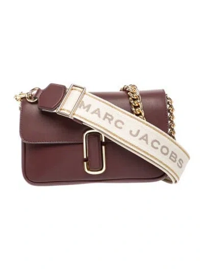 Pre-owned Marc Jacobs Leather Shoulder Bag In Burgundy