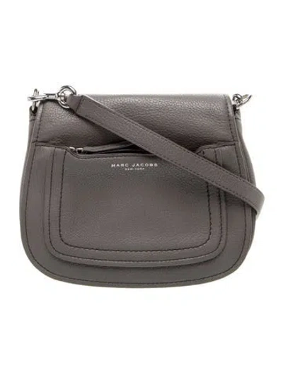 Pre-owned Marc Jacobs Leather Shoulder Bag In Gray