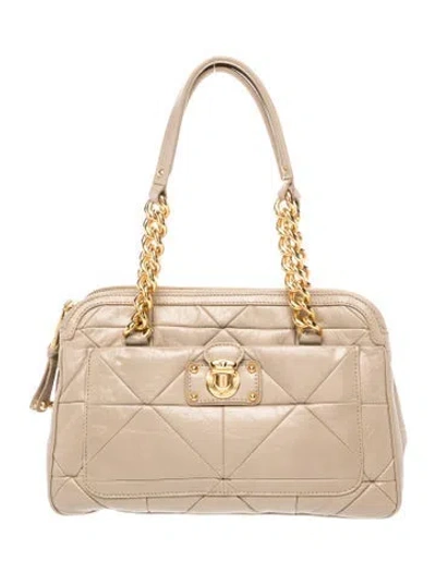 Pre-owned Marc Jacobs Leather Shoulder Bag In Neutrals