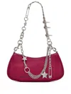 Marc Jacobs Leather Shoulder Bag Top Handle Chain In Pink