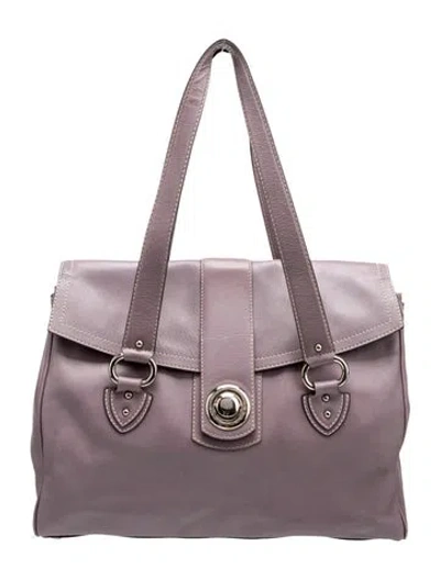 Pre-owned Marc Jacobs Leather Shoulder Bag In Purple