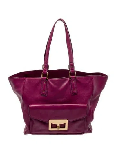 Pre-owned Marc Jacobs Leather Shoulder Bag In Purple