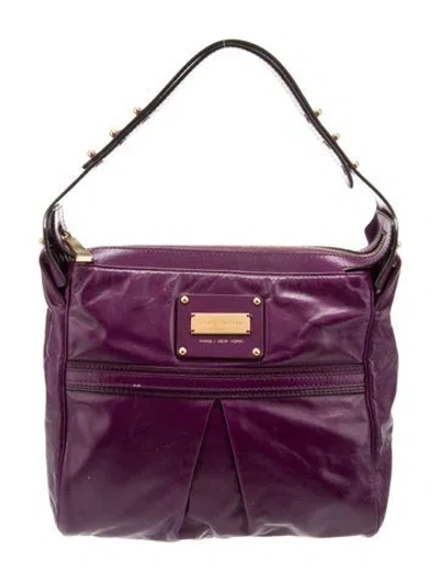 Pre-owned Marc Jacobs Leather Shoulder Bag In Purple