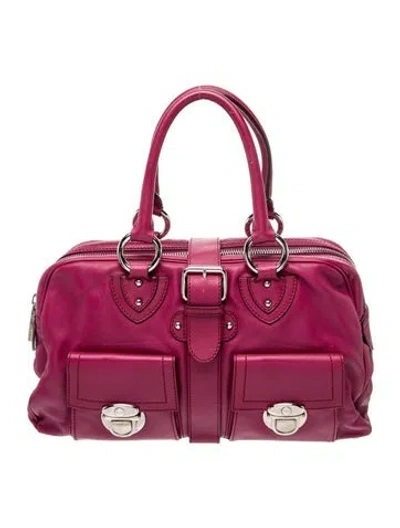 Pre-owned Marc Jacobs Leather Shoulder Bag In Purple