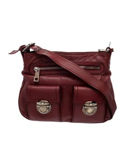 Pre-owned Marc Jacobs Leather Shoulder Bag In Red