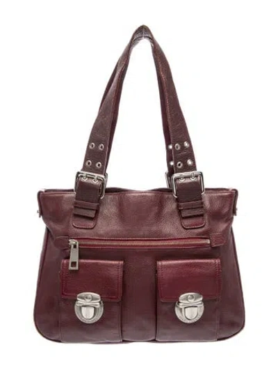 Pre-owned Marc Jacobs Leather Shoulder Bag In Red