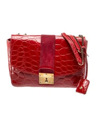 Pre-owned Marc Jacobs Leather Shoulder Bag In Red