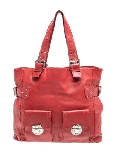 Pre-owned Marc Jacobs Leather Shoulder Bag In Red