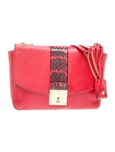 Pre-owned Marc Jacobs Leather Shoulder Bag In Red