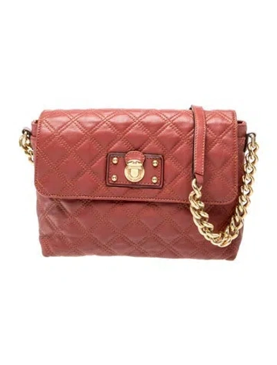 Pre-owned Marc Jacobs Leather Shoulder Bag In Red