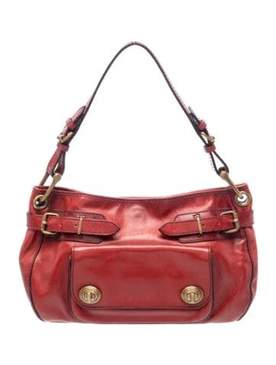 Pre-owned Marc Jacobs Leather Shoulder Bag In Red