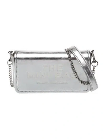 Pre-owned Marc Jacobs Leather Shoulder Bag In Silver
